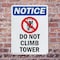 Signmission Do Not Climb Tower, 10 in W x Rectangle, Plastic OS-2PACK-NS-P-1014-V-11124 - alternate 7